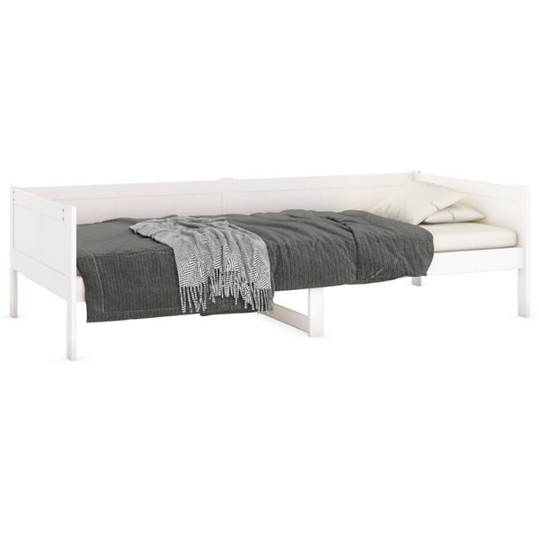vidaXL Sof&aacute; cama madera maciza de pino blanco 90x190 cm