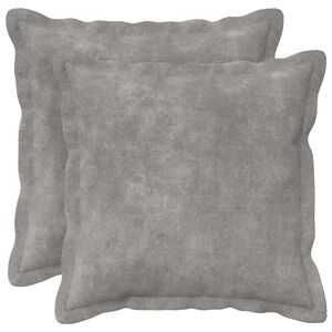 vidaXL Funda de almohada 2 pcs HOUTEN Gris Claro 30 x 30 cm