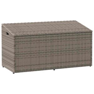 vidaXL Caja de almacenamiento para jard&iacute;n gris 110x50x58 cm rat&aacute;n sint&eacute;tico