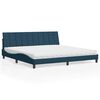 vidaXL Cama con colch&oacute;n Hanko terciopelo azul oscuro 200x200 cm