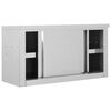 vidaXL Armario pared de cocina puertas correderas acero 90x40x50 cm