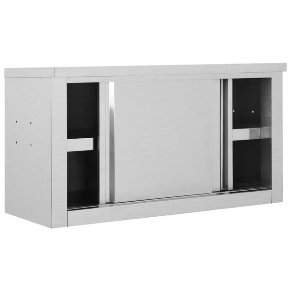 vidaXL Armario pared de cocina puertas correderas acero 90x40x50 cm