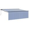 vidaXL Toldo Retráctil Manual Azul y 400 x 300 cm Poliéster y Aluminio