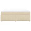 vidaXL Cama box spring con colch&oacute;n tela color crema 160x200 cm