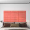 vidaXL Paneles de pared 12 uds terciopelo rosa 60x15 cm 1,08 m²