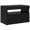 vidaXL Gabinete de TV con LED 2 pcs Roble Negro 200 x 36,5 x 40 cm