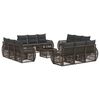 vidaXL Conjunto de sof&aacute;s de jard&iacute;n 13 uds. Gris y Gris Oscuro