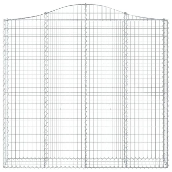 vidaXL Cestas de gaviones 15 uds forma de arco hierro 200x30x180/200cm