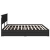 vidaXL Cama con almacenamiento Negro 200 x 200 cm Madera de ingenier&iacute;a