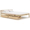vidaXL Estructura de cama con 2 cajones madera maciza pino 140x200 cm