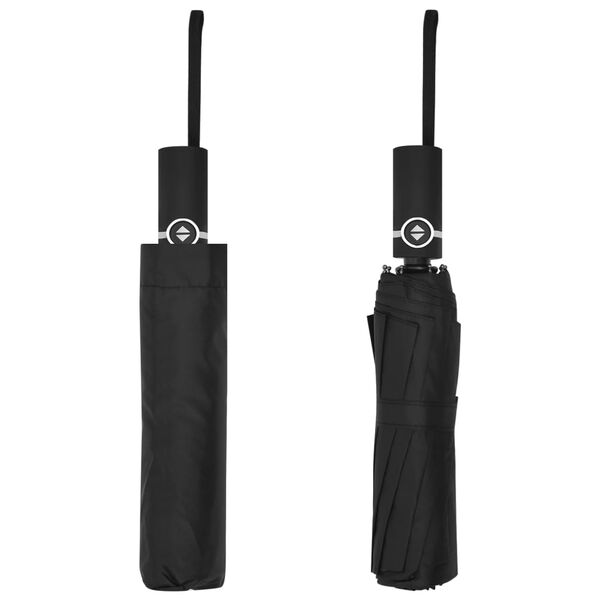 vidaXL Paraguas plegable autom&aacute;tico negro 104 cm