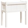 vidaXL Jardinera con patas madera maciza de pino blanco 70x31x70 cm