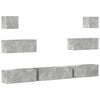 vidaXL Set de muebles de TV 7 pzas madera contrachapada gris hormig&oacute;n