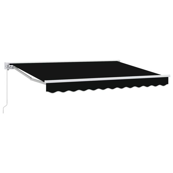 vidaXL Toldo retr&aacute;ctil manual Negro 3 x 2,5 m