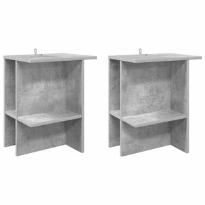 vidaXL Mesa de Caf&eacute; 2 pcs Gris Hormig&oacute;n 40 x 30 x 49 cm