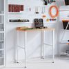 vidaXL Banco de trabajo rectangular madera maciza 100x60x(73-99,5) cm
