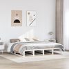 vidaXL Estructura de cama sin colch&oacute;n madera maciza blanca 200x200 cm