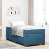 vidaXL Estructura de cama con colchón Azul Oscuro 90 x 190 cm tela