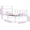 vidaXL Estructura de cama sin colch&oacute;n madera maciza de pino 100x200 cm