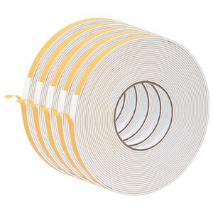 vidaXL Cinta de espuma autoadhesiva 5 uds. Blanco 10mm x 10m Espuma CR