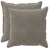 vidaXL Coj&iacute;n con almohada HOUTEN 2 uds. Gris Claro Terciopelo