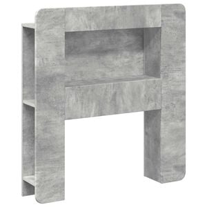 vidaXL Cabecero con armario Gris Hormig&oacute;n Madera de ingenier&iacute;a