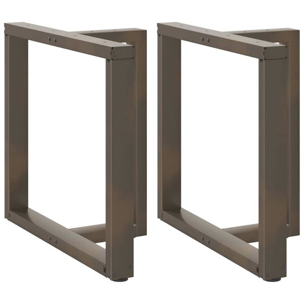 vidaXL Patas para mesa de comedor en forma de T (2 unidades), color negro, 80 x 35 x (72-73) cm, acero