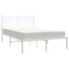 vidaXL Estructura cama sin colch&oacute;n con cabecero metal blanco 120x200cm