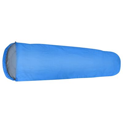 vidaXL Saco de dormir ligero azul 15℃ 850g