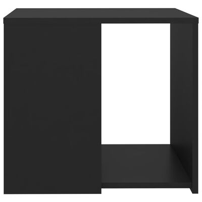 vidaXL Mesa auxiliar madera contrachapada negro 50x50x45 cm