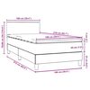 vidaXL Cama box spring con colch&oacute;n terciopelo rosa 100x210 cm