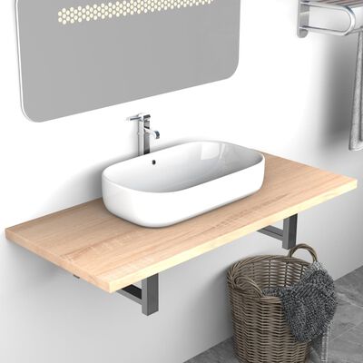 vidaXL Mueble de cuarto de baño roble 90x40x16,3 cm