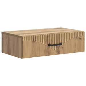 vidaXL Mesa Lateral Montada en la Pared Roble Artesanal