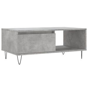 vidaXL Mesa de centro madera contrachapada gris hormig&oacute;n 90x50x36,5 cm