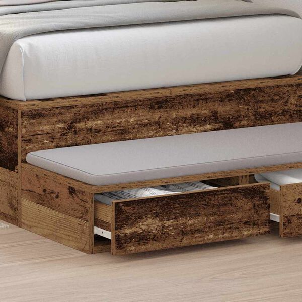 vidaXL Cajones de cama con caj&oacute;n Madera vieja 100 x 36,5 x 16,5 cm