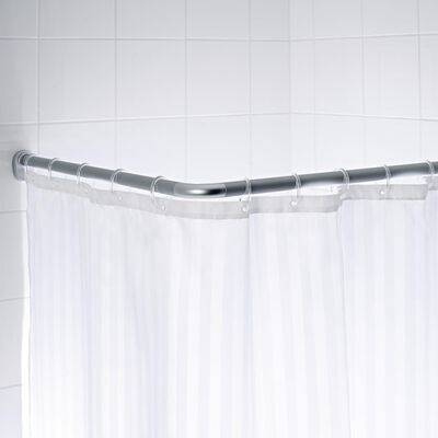 RIDDER Barra de cortina de ducha de esquina universal 90x90x2,5 cm