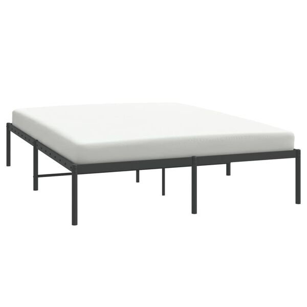 vidaXL Estructura de cama sin colchón metal negro 160x200 cm