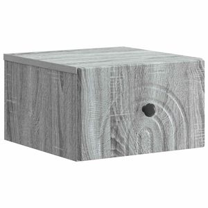 vidaXL Mesita de Noche de Pared Gris Sonoma 33 x 34,5 x 20 cm