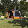 vidaXL Tienda de camping Gris y naranja 420 x 420 x 227 cm Poli&eacute;ster