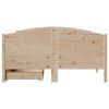 vidaXL Estructura de cama sin colch&oacute;n madera maciza de pino 135x190 cm