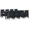 vidaXL Conjunto de Comedor de Jard&iacute;n 9 uds. Antracita Polipropileno