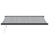 vidaXL Toldo retr&aacute;ctil aluminio y tela gris antracita y blanco 4x3 m