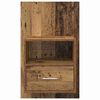 vidaXL Armario de Noche con caj&oacute;n 2 pcs Madera vieja 50 x 32.5 x 80cm