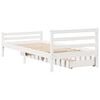 vidaXL Estructura cama sin colch&oacute;n madera maciza pino blanca 100x200cm