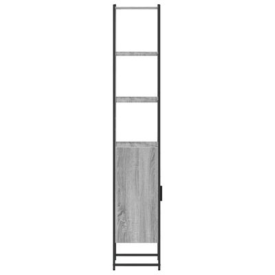 vidaXL Armario de baño madera de ingeniería gris Sonoma 33x33x185,5 cm