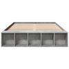 vidaXL Estructura de cama madera de ingenier&iacute;a gris hormig&oacute;n 120x190cm
