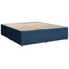 vidaXL Cama box spring con colch&oacute;n tela azul 180x200 cm