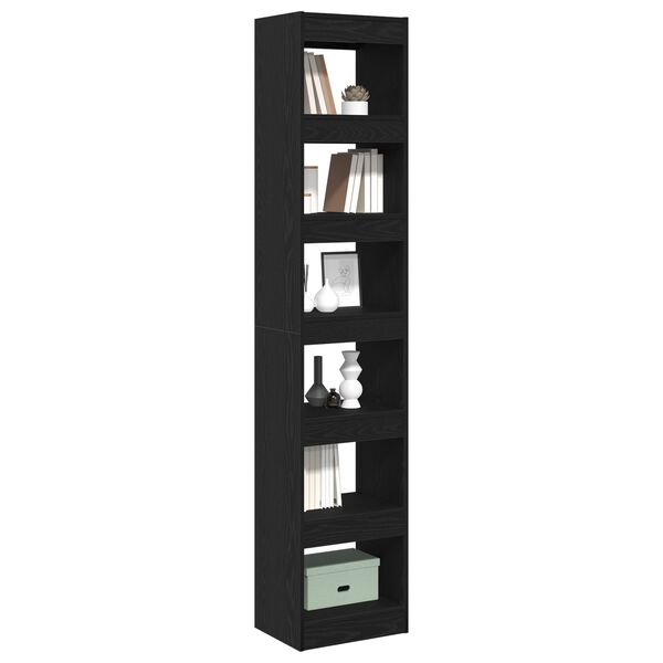 vidaXL Librer&iacute;a Roble Negro 40 x 30 x 198 cm Madera de ingenier&iacute;a