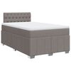 vidaXL Cama box spring con colch&oacute;n tela gris taupe 120x190 cm