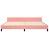 vidaXL Estructura cama sin colch&oacute;n terciopelo rosa 200x200 cm